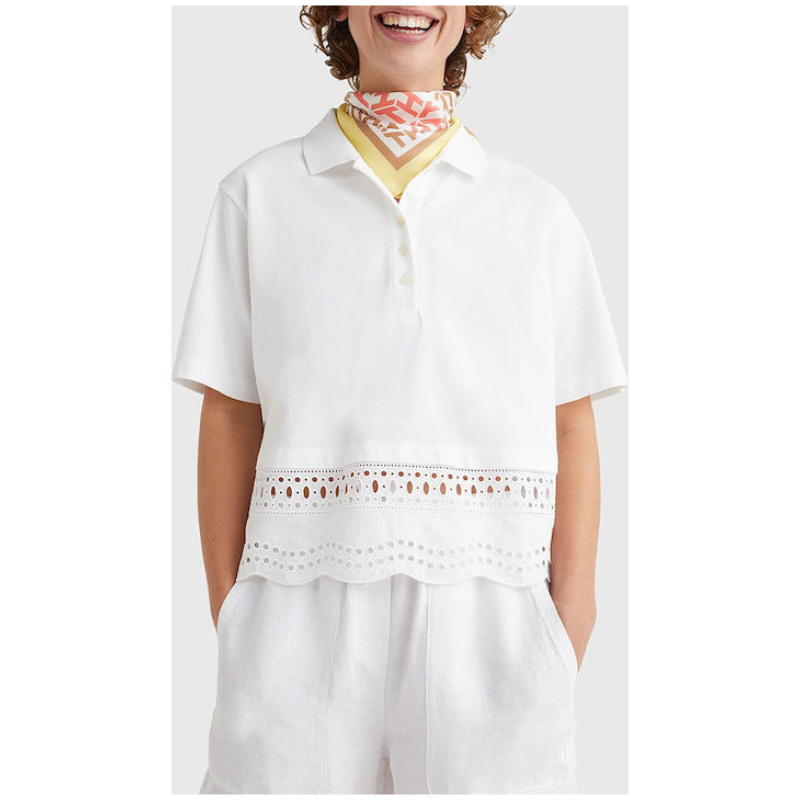 TOMMY HILFIGER RLX BRODERIE ANGLAISE POLO